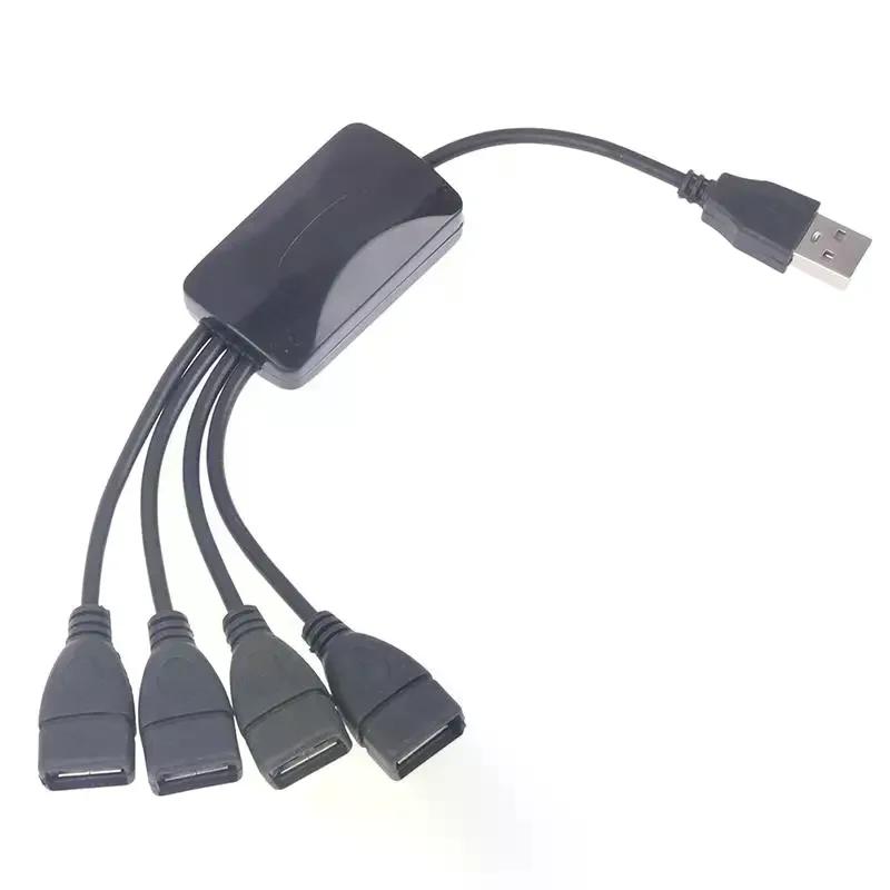 USB 2.0 Extension Data Cable 1 Male To 4 Female USB HUB Splitter Extend Cable Power Adapter Socket