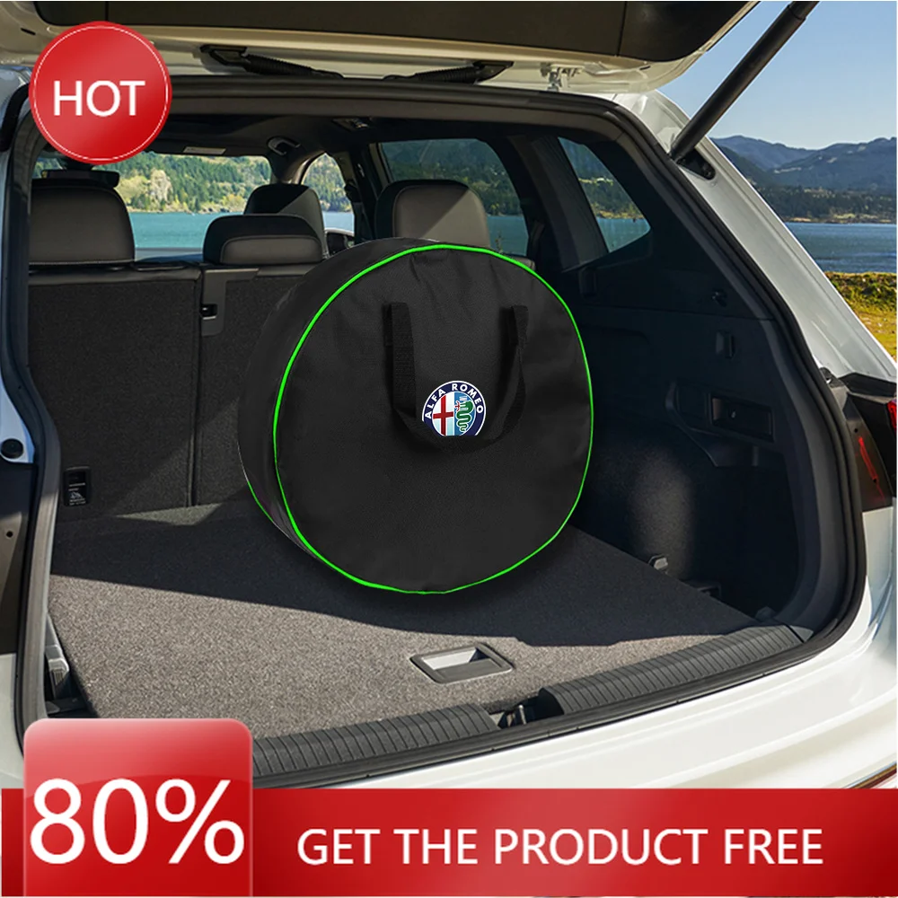 Hub Caps 1pc Waterproof Fabric Electric Vehicles Battery Jumper Cable Bag Car Rechargeable Gun Storage Bag For Alfa Romeo 159 Gi