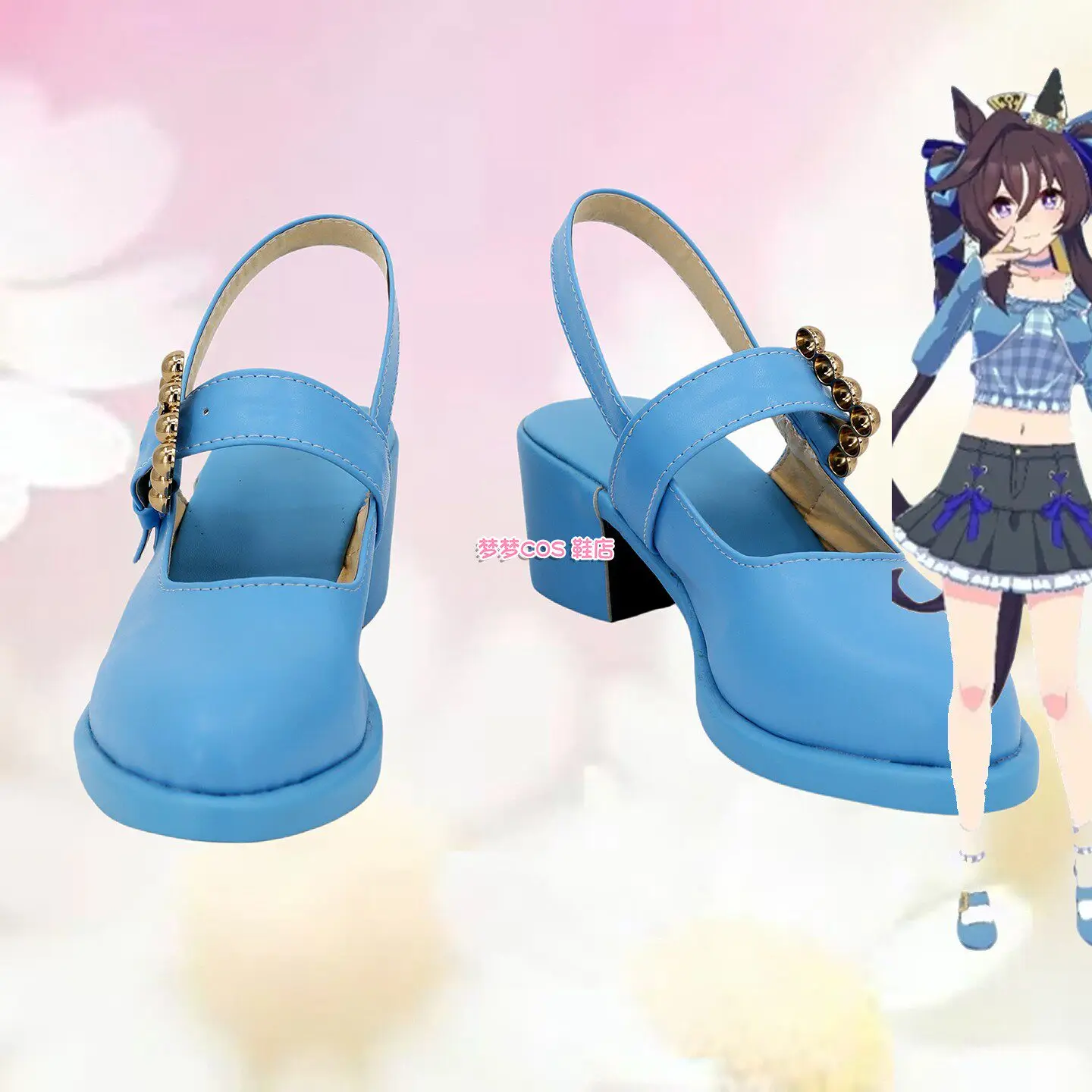 

Umamusume Pretty Derby Vivlos Cosplay Shoes Vivlos Girls Women Carnival Party Halloween Blue Shoes