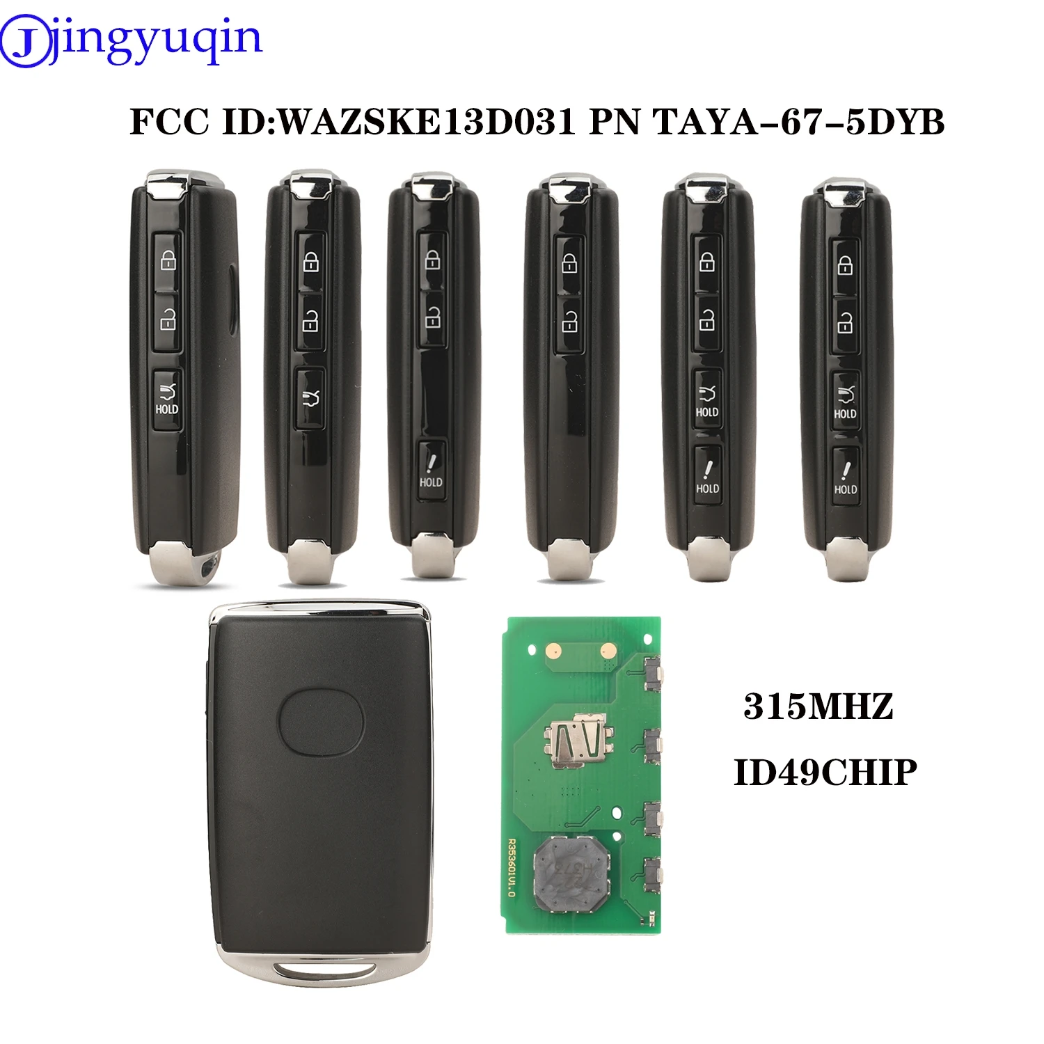 

jingyuqin Remote Car Key For Mazda 3 Alexa CX4 CX5 CX8 2019 2020 315MHZ CHIP 49FCC ID: WAZSKE13D03 1 PN TAYA-67-5DYB