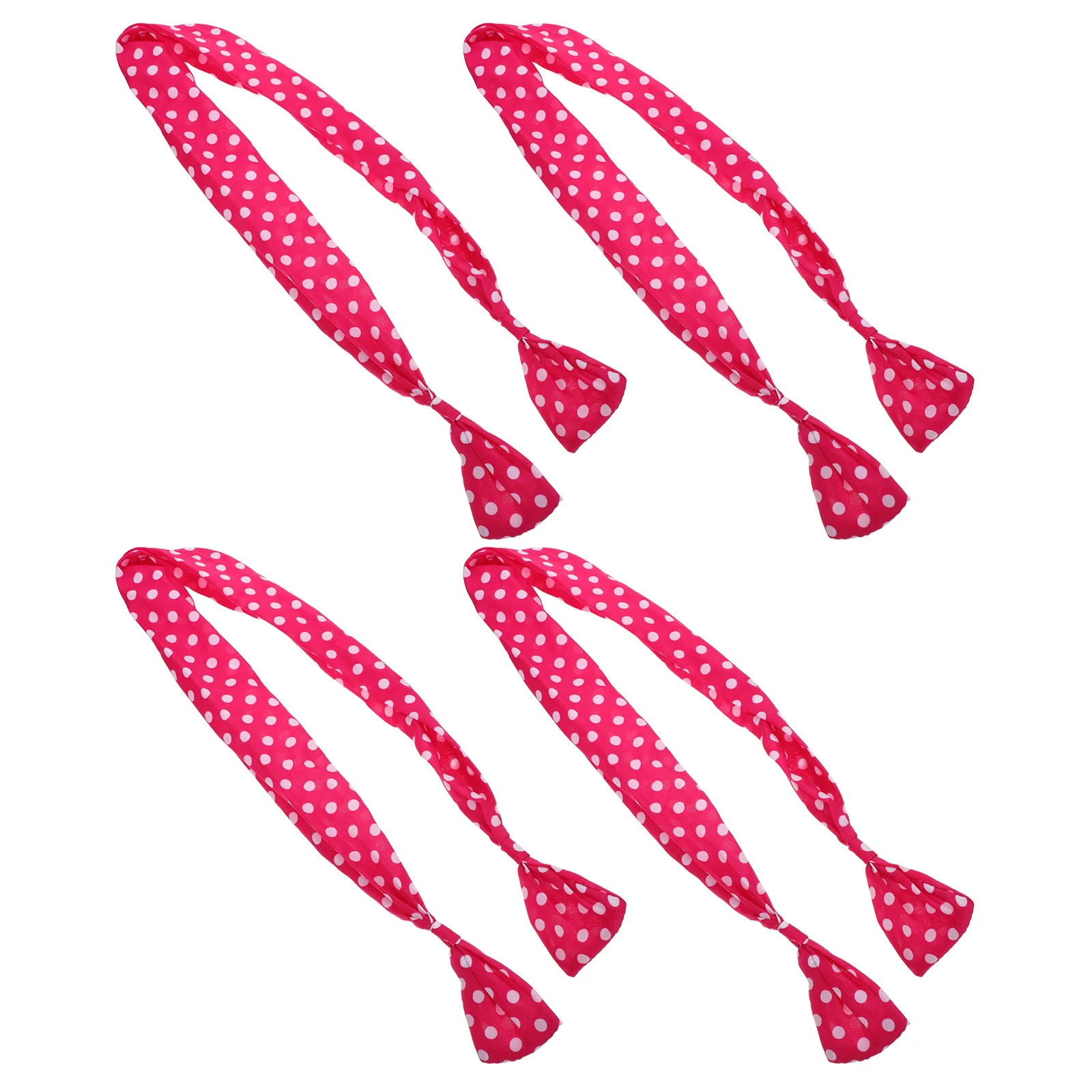 

4pcs Dot Headbands For Girls Women Dots Pattern Band Party Cosplay Decor Bowknot Anti-Slip Wide Brim Wire Hair Ornaments