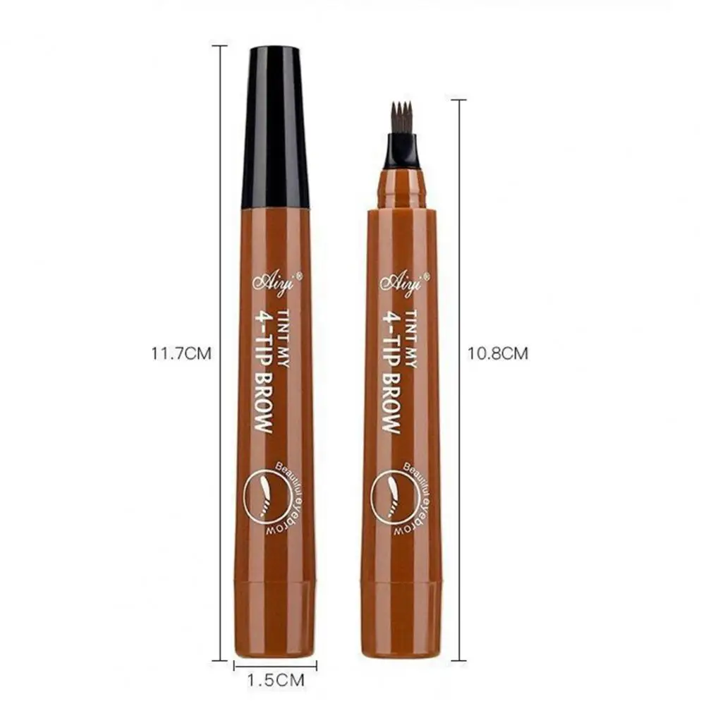 Caneta Natural Effect Brow Feminina, Enchimento de Sobrancelha, Prova de Cascas, Escova Útil, Líquido Dividido, Enhancer, Sombra, 5ml