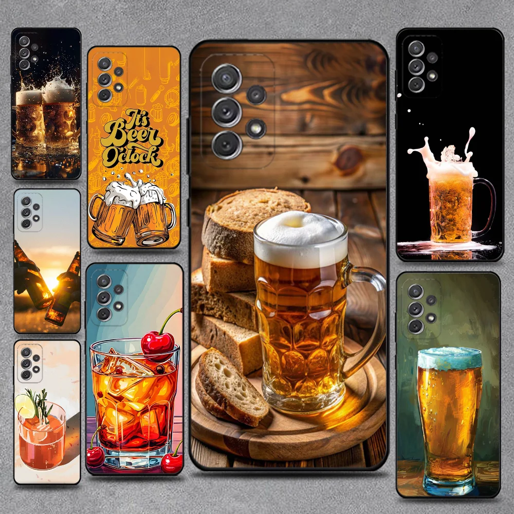 

Beer Alcohol Phone Case For Samsung S25,S24,S21,S22,S23,S30,Ultra,S20,Plus,Fe,Lite,Note,10,9,5G Black Cover