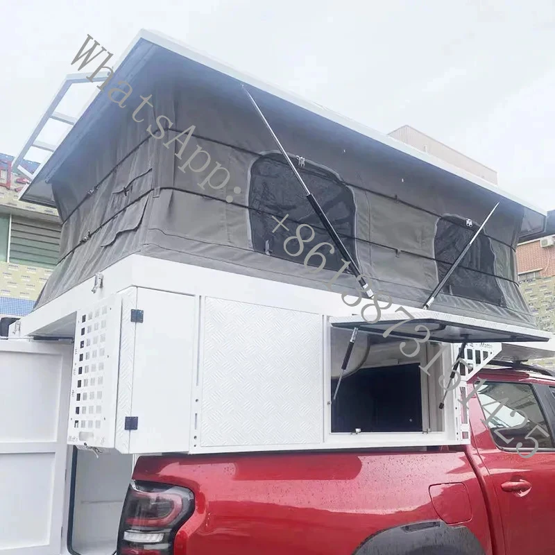 Suitable Retractable Truck Bed Cover Folding Backpack-Style RV Trunk Accessory Pickup Truck Rooftop Camping Tent