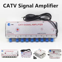 2/3/4/6/8 Way 20DB CATV Splitter Digital TV Antenna Signal Amplifier Indoor Booster for Home TV Equipments EU Plug 220V