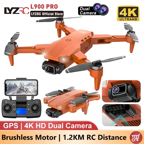 LYZRC L900 PRO GPS 드론 4K 전문 HD 듀얼 카메라 5G WIFI 브러시리스 모터 FPV Quadcopter Foldable 항공 사진 드론