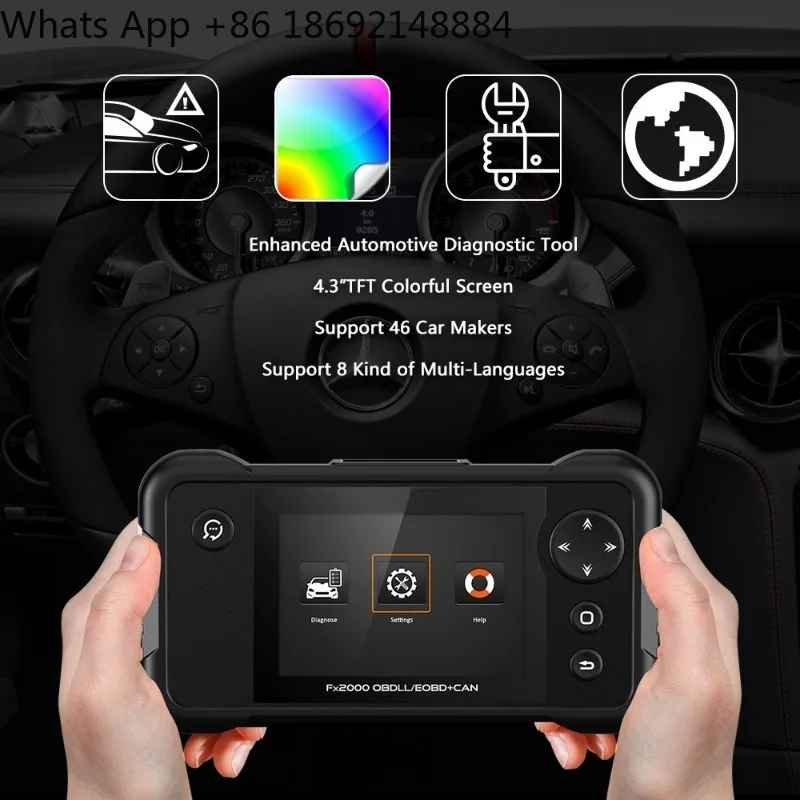 FX2000 OBD2 Code Reader OBDII Scanner For Engine/ABS
