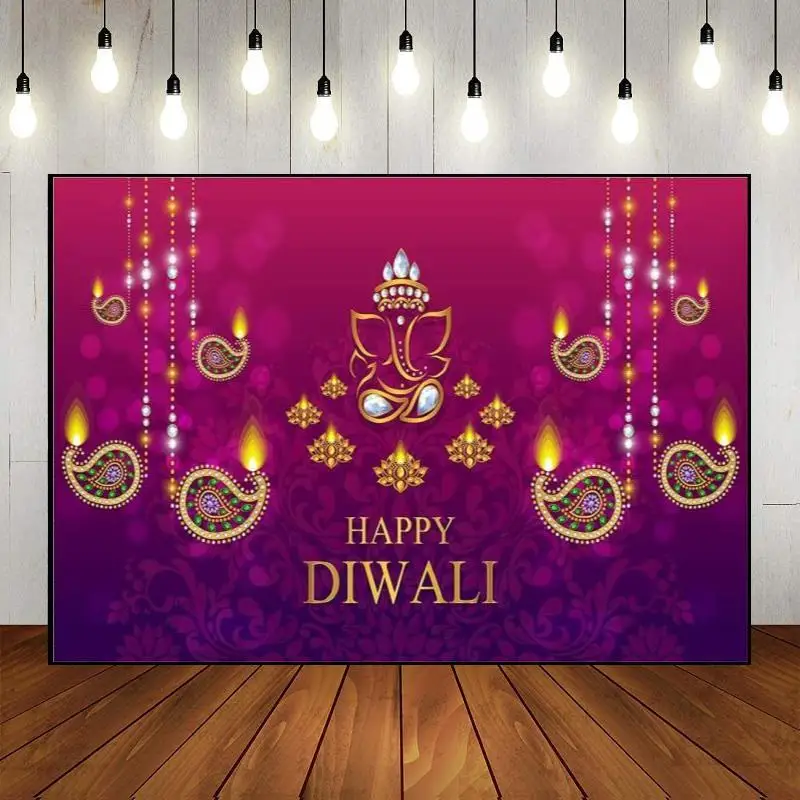 Diwali Decoration Background Photography Backdrops Seaside Photo Tropical Custom Birthday Backdrop Sunset Beach Summer Banner