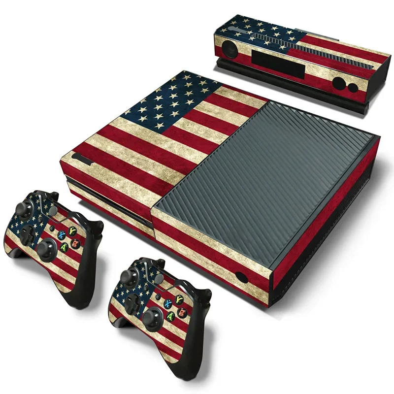 17 colors flag Classic Skin Stickers for XBOX One Console and 2pcs Controllers Skin Decal