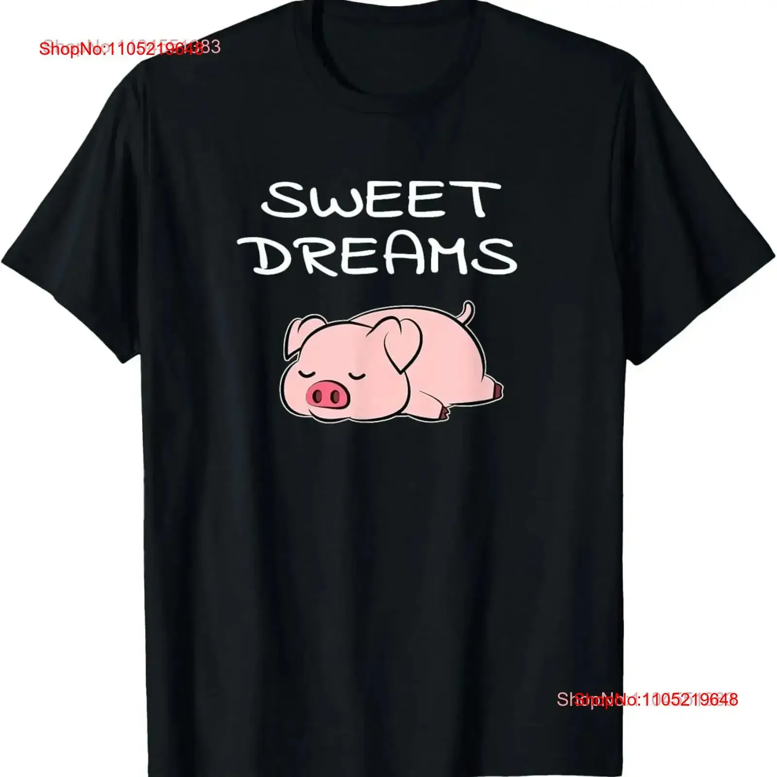 

Pig Sweet Dreams Pajama for Bedtime T Shirt vintage Washed designer clothes Breathable Unisex streetwear Comfortable Stylish