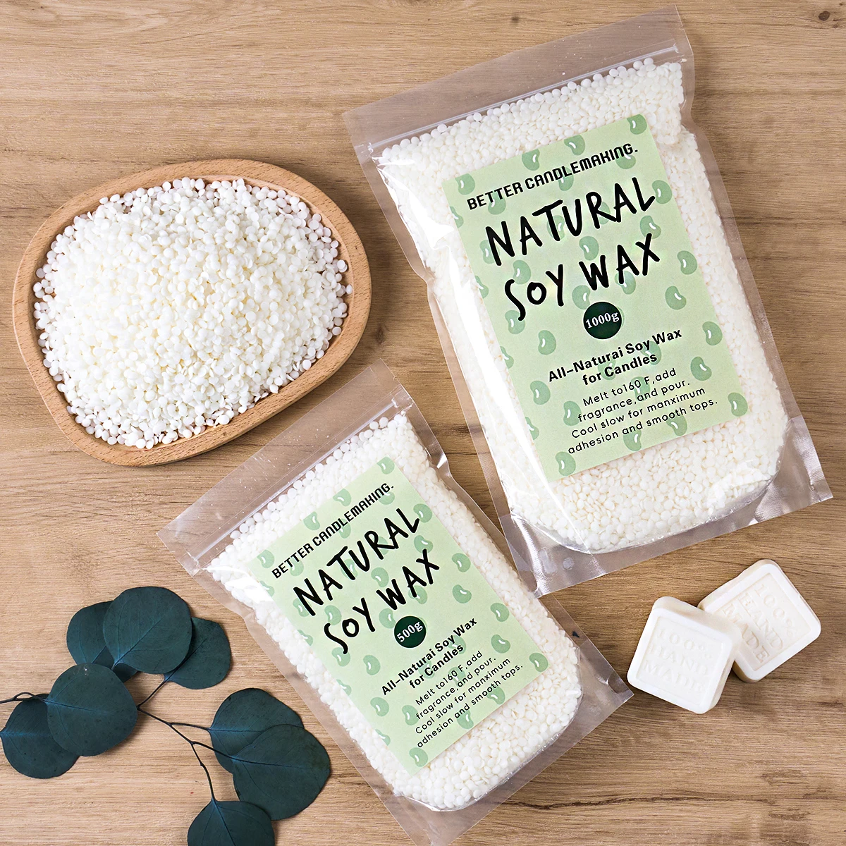 Cera de Soja Natural 500g/1000 - Candle Making Wicks avaliação e preço