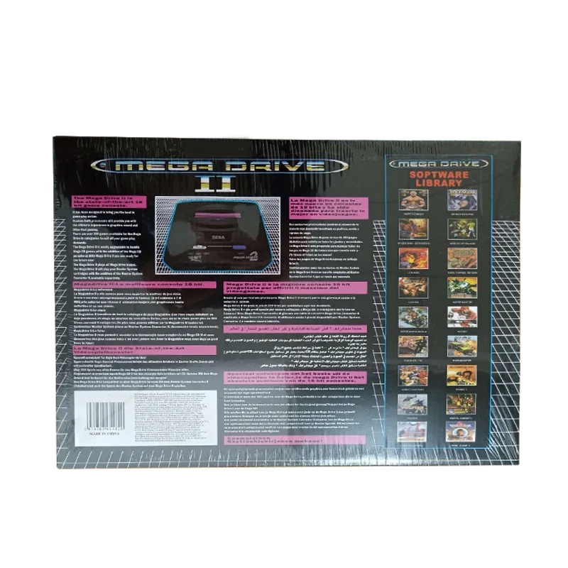 Nueva consola de vídeo Retro de 16 bits con mando con cable, compatible con tarjeta de juego, consola de juegos para el hogar para juegos familiares MD Sega, enchufe europeo