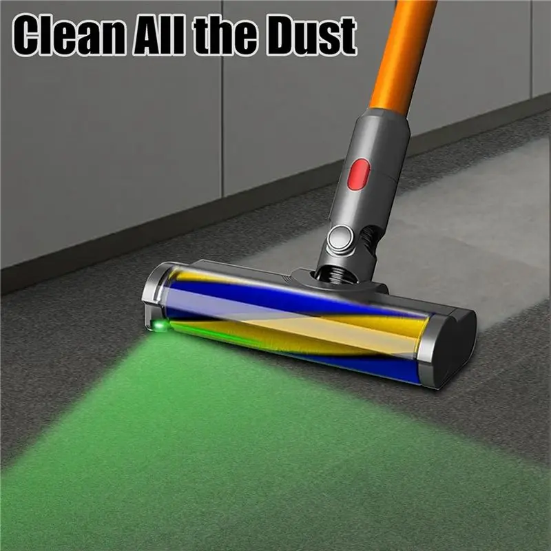 [NEW!A38F】 2X Brush Head For Dyson V7 V8 V10 V11 V15 Hardwood Floor Brush Head Replacement Parts With Dust Detection Light