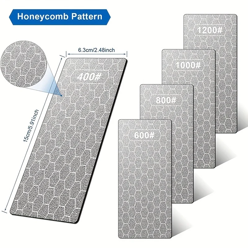 Diamond Sharpening Stone, Knife Sharpening Stone with Extra Fine/Coarse Plate and Non-slip Base