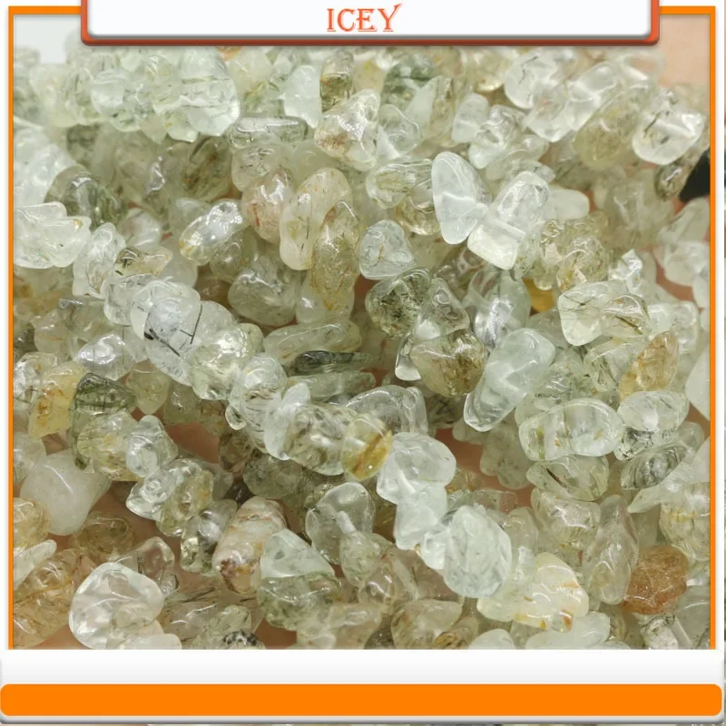Icey 10pcs Crystal Agate Crushed Stone Crystal Crushed Stone String with Holes Crushed Stone Crystal Gemstone Scattered Beads