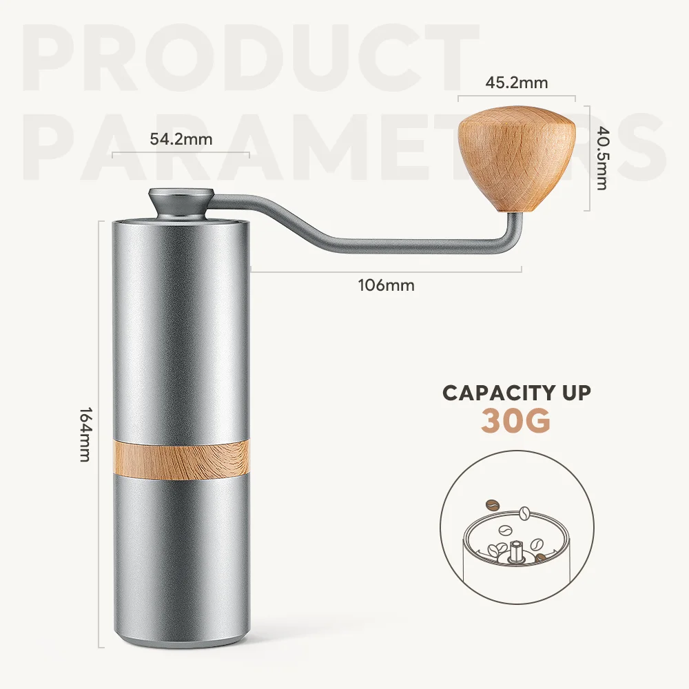 Manual Coffee Grinder Burr Inside High Quality Portable Hand Grinder With Double Bearing Positioning Coffee Maker Accessories