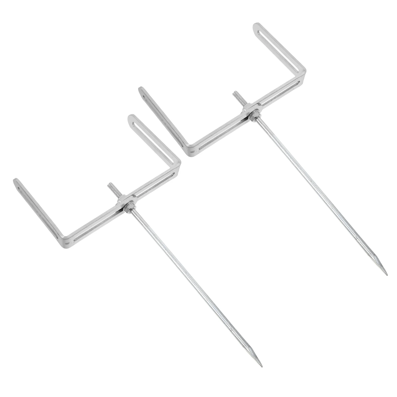 

2 Pcs Downwater Pipe Bracket Downspout Stabilizer Support for Lawn Holder Stake Equerres Fixation Metal Extension Anchor