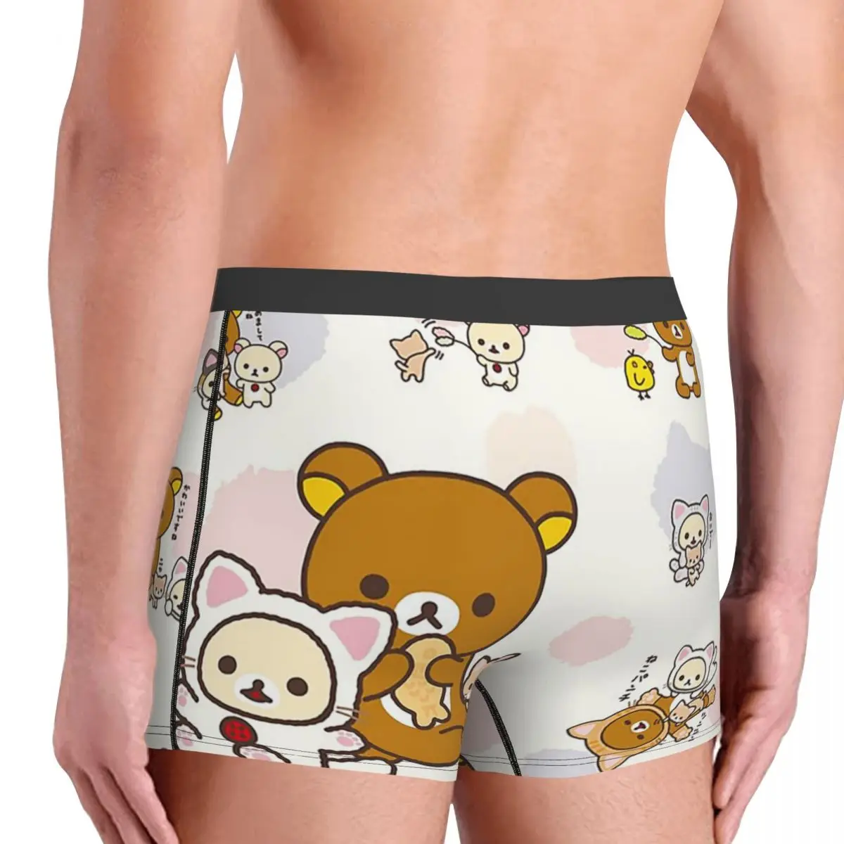 Cute Cat Rilakkuma Bear Underpants Homme Panties Male Underwear Sexy Shorts Boxer Briefs