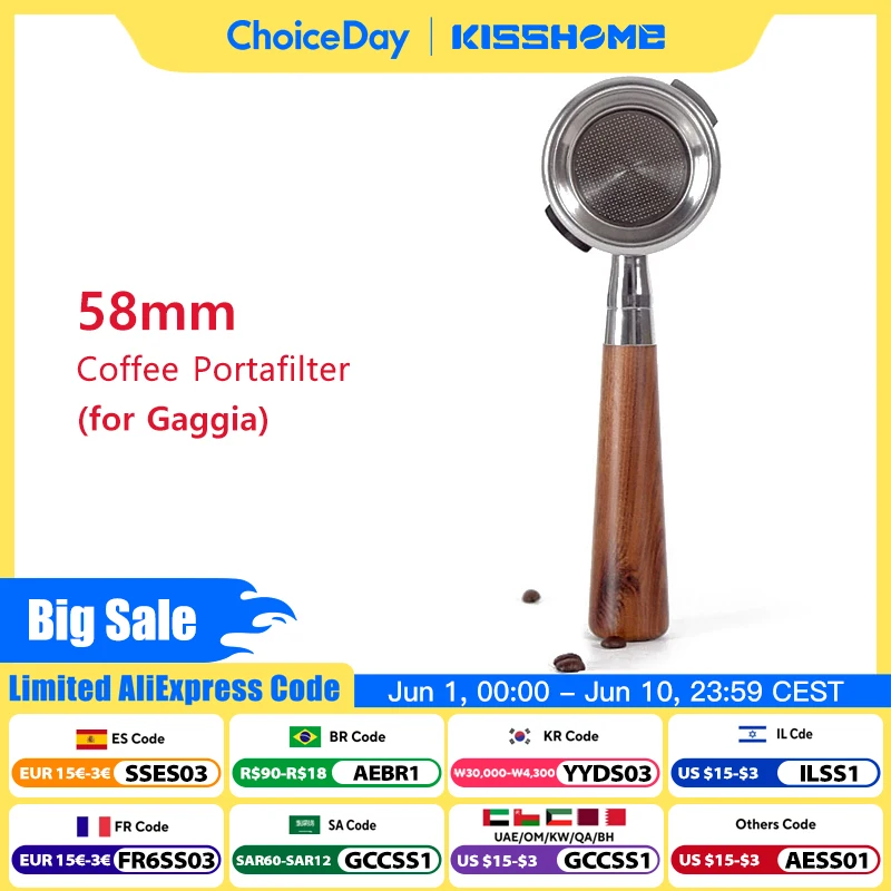 

Coffee Bottomless Portafilter Naked 58MM For GAGGIA Classic Replacement Barista Espresso Maker Cafe Machines Accessories