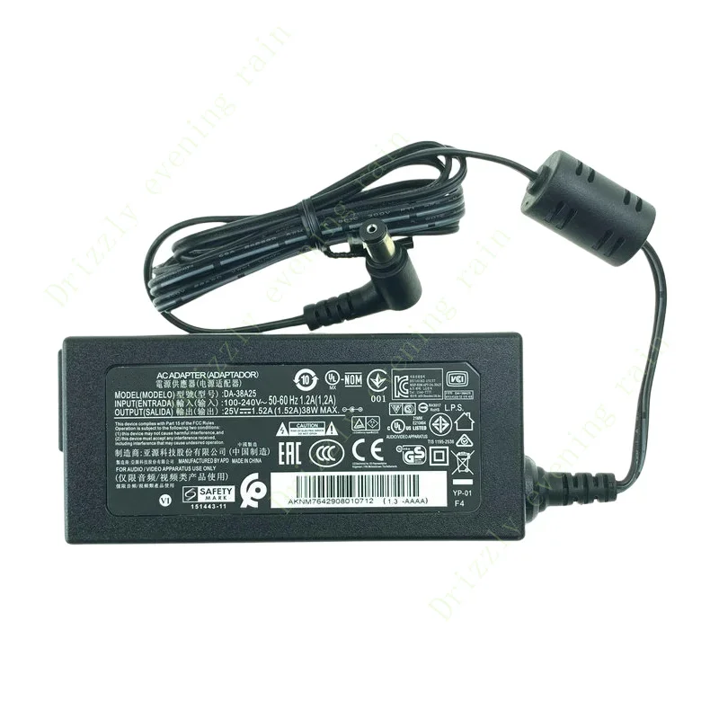 Genuine 25v 1.52a 38W da-38a25 dyf-2430 AC adapter for LG eay64290801 nb3540 nb3730a sj4 SH4 SH5 sound bar power supply charger