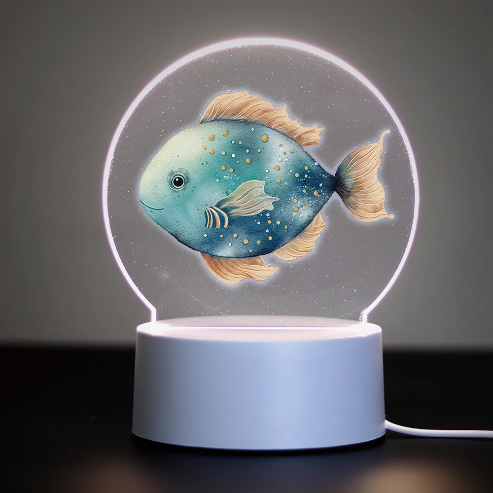 mermaid Children Bedroom Decor 3D Lamp For Home Room Decoration Nightlight Usb Atmosphere Table Lamp