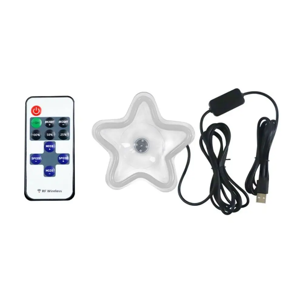 USB Powered Car Ambient Lights Multiple Modes Remote Control LED Mood Lights Auto Modification Star-Shaped Glittering