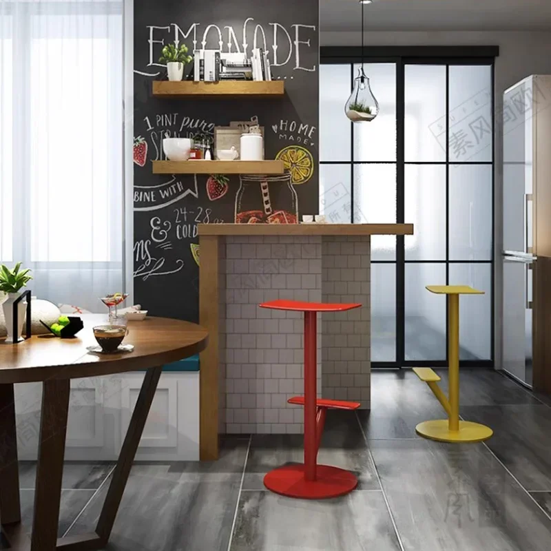 Kedai Kopi Kursi Bar Modern Sederhana Nordic Bistro Counter Kursi Bar Desain Logam Kursi Salle A Manger Perabot Restoran