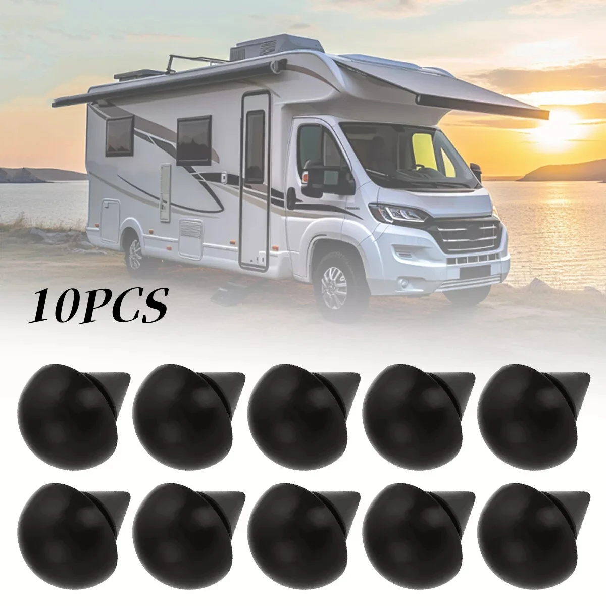 10PCS RV Sink Glass Cover Rubber Cushion Pad Glass Lid Rubber Bump Stop Fit Dia 4.5mm Caravan Motorhome Camper Cookware