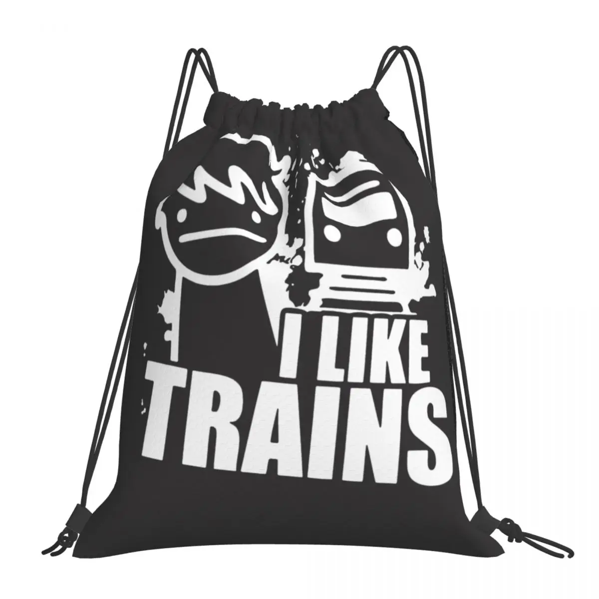 

ASDF I LIKE TRAINS Drawstring Bags Gym Bag Unisex Sports Gym Bag Fitness Building Muscle Shopping Sackpack