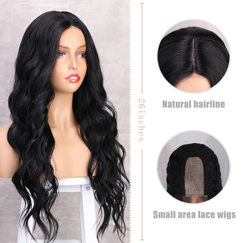 High Quality Heat Resistant Synthetic Wigs Natural Looking Long Body Wave Wig for Women Daily Use