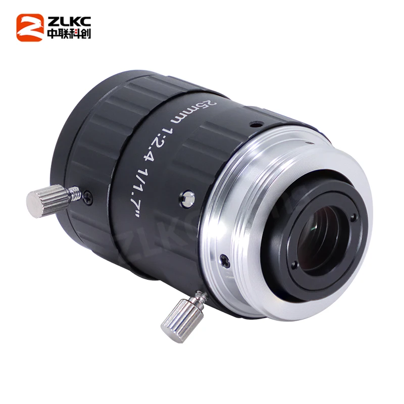 25mm lens 1/1.7'' Camera Low Distortion F2.4 Industrial Inspection Lens 12MP C-Mount Camera Machine vision 12Megapixels