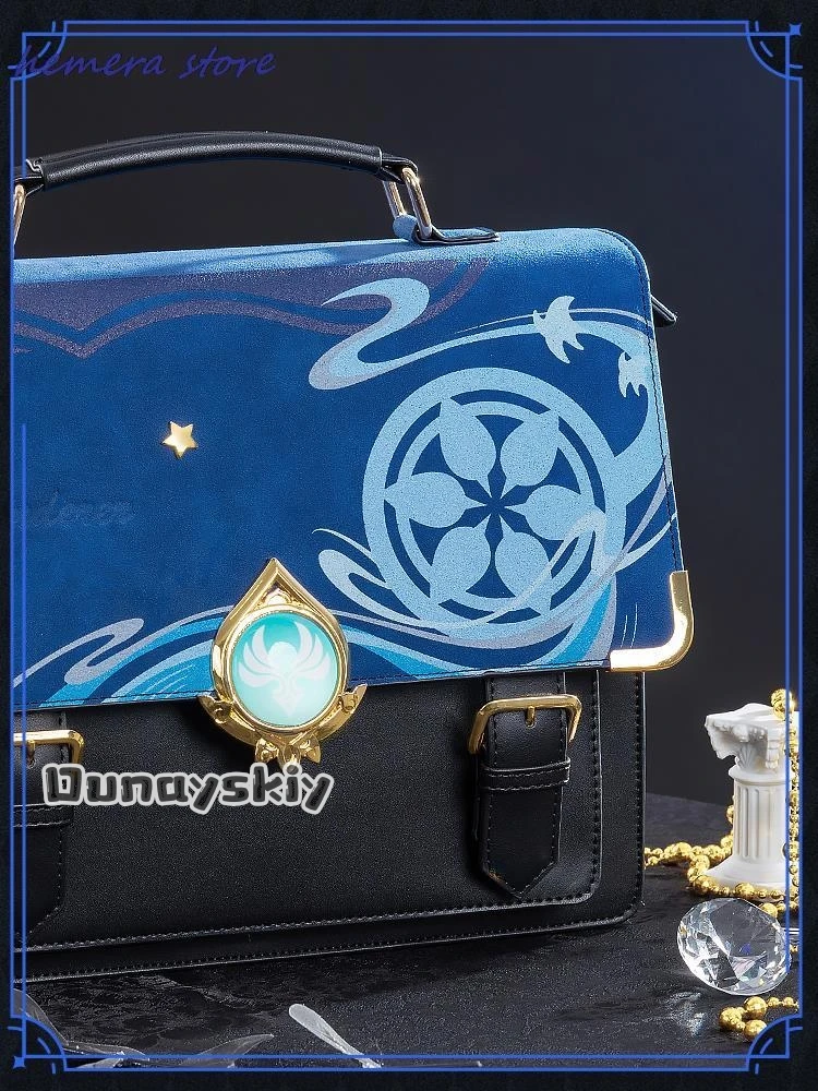 Game Genshin Impact Doujin XIAO Satchel Bag Messenger Commuter Bag Cosplay Backpack Anime Xiao Leather Bag Birthday Gifts