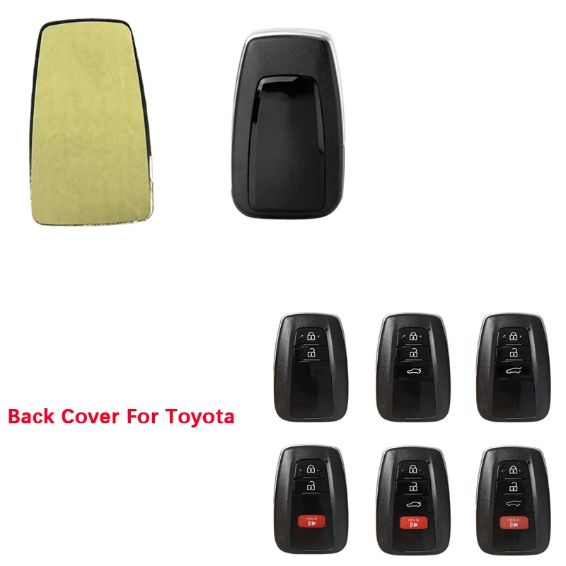 

Key Shell Back Cover For Toyota C-HR Land Cruiser Prius RAV4 Corolla Camry High Lander Avalon Corwn Replacement Logo Sticker