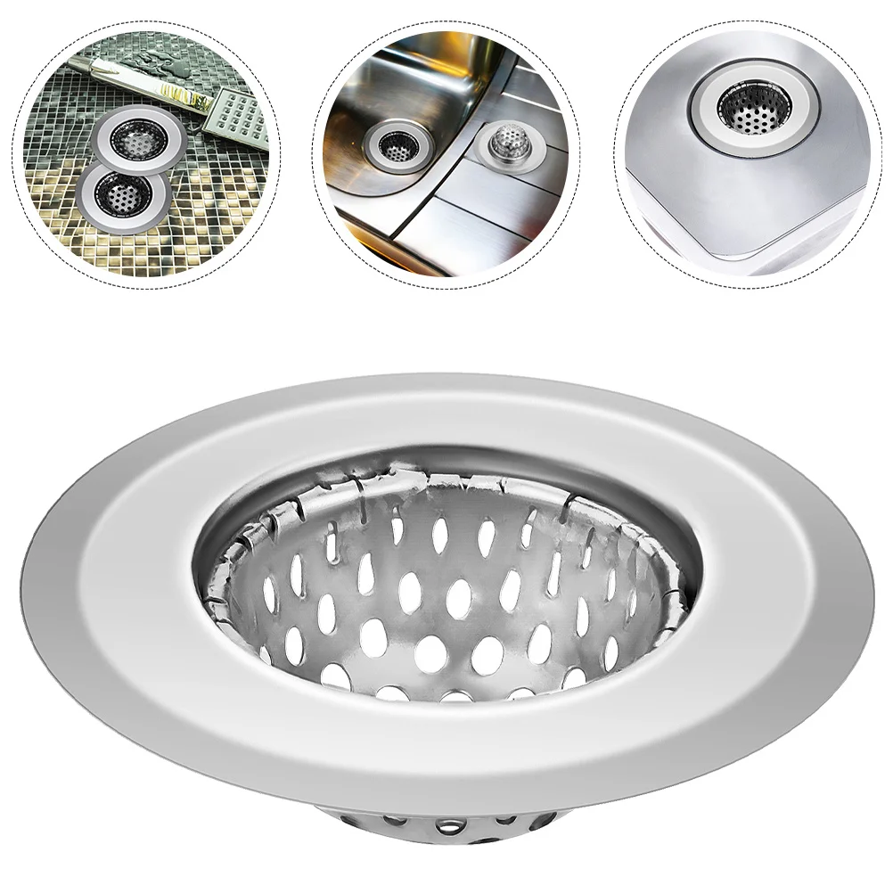 4 قطعة فلتر الفولاذ المقاوم للصدأ 5.5 سنتيمتر ضيق الترشيح مصفاة استنزاف المطبخ لقايا بقايا الطعام الشحوم قابلة لإعادة الاستخدام دائم #1