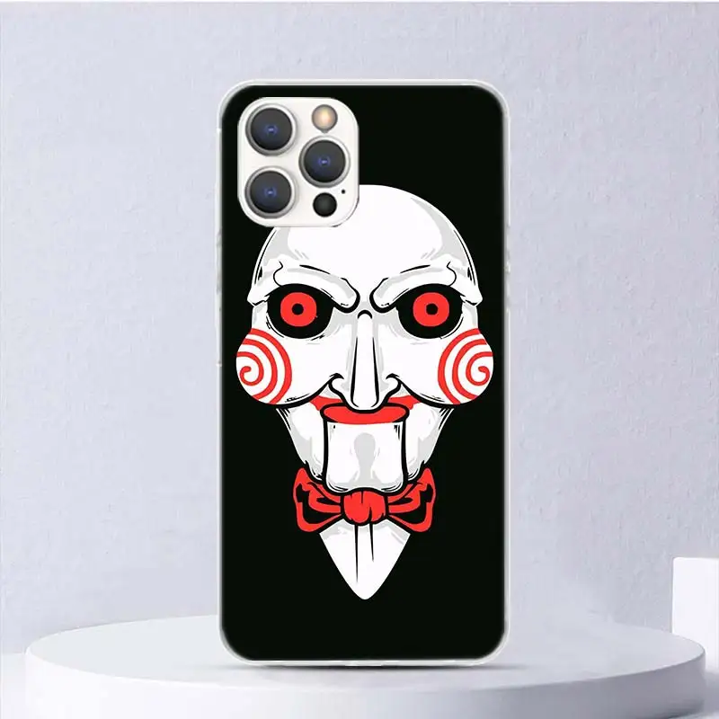 The Jigsaw Killer Horror Soft Case For iPhone 16 15 Plus 11 12 13 Mini 14 Pro Max Apple Phone Cover X XS XR SE 7 8 SE Coque 11 1