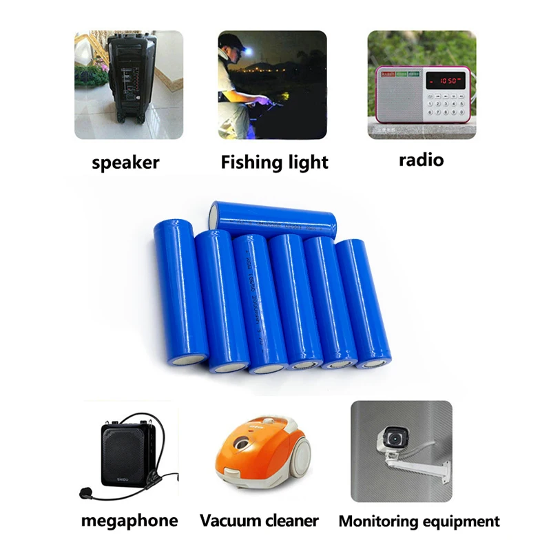 1/2/4/6/8/10pcs 18650-2000mAh Battery 3.7V  Lithium Ion Rechargeable Battery for Counter Lamp Flashlight 18650 Batteries