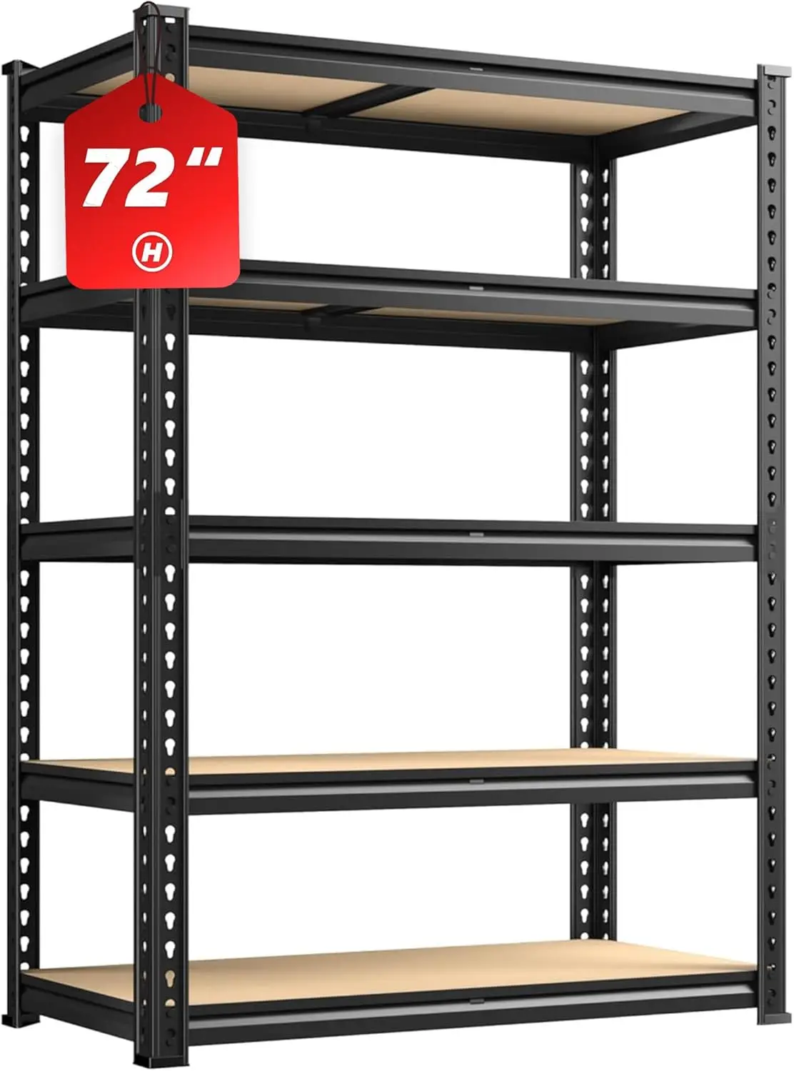 

2020LBS Storage Shelves 5 Tier Garage Shelving Heavy Duty Adjustable Garage Shelves, Utility Rack Shelf, Shelving Units