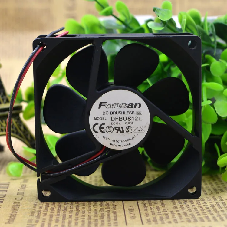 8025 12V 0,08 A 8CM 2 DRÄHTE COMPUTER FALL FAN DFB0812L