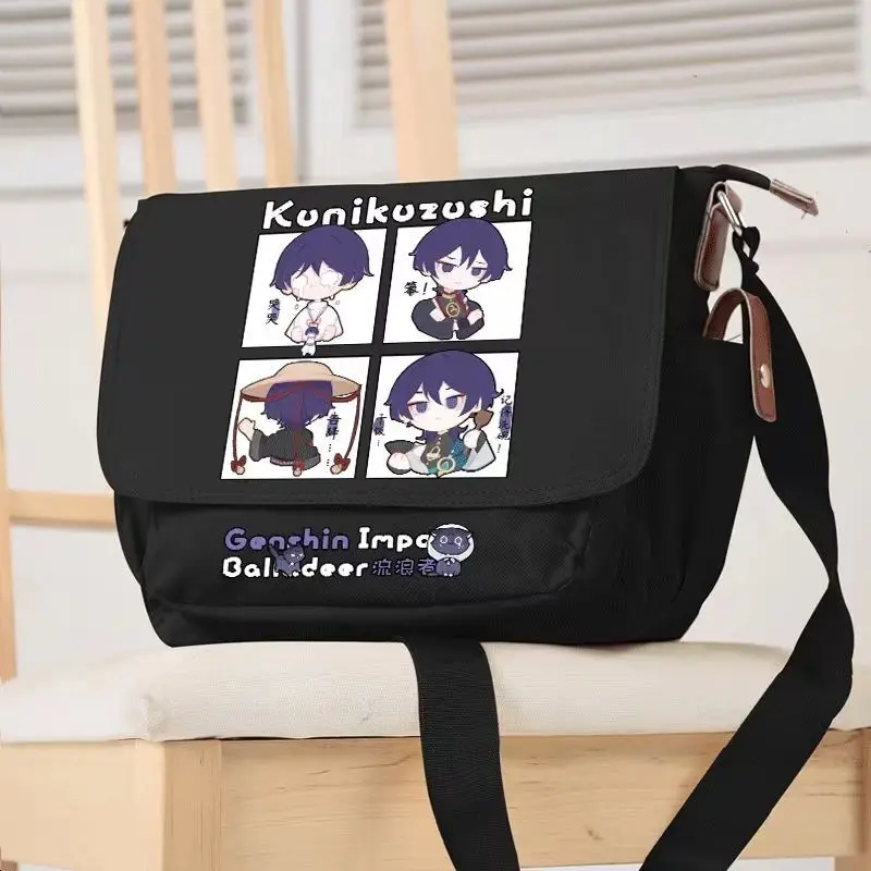 

Genshin Impact Scaramouche Wanderer Anime 2D Game Merchandise Unisex Student Crossbody Shoulder Bag Backpack Ani
