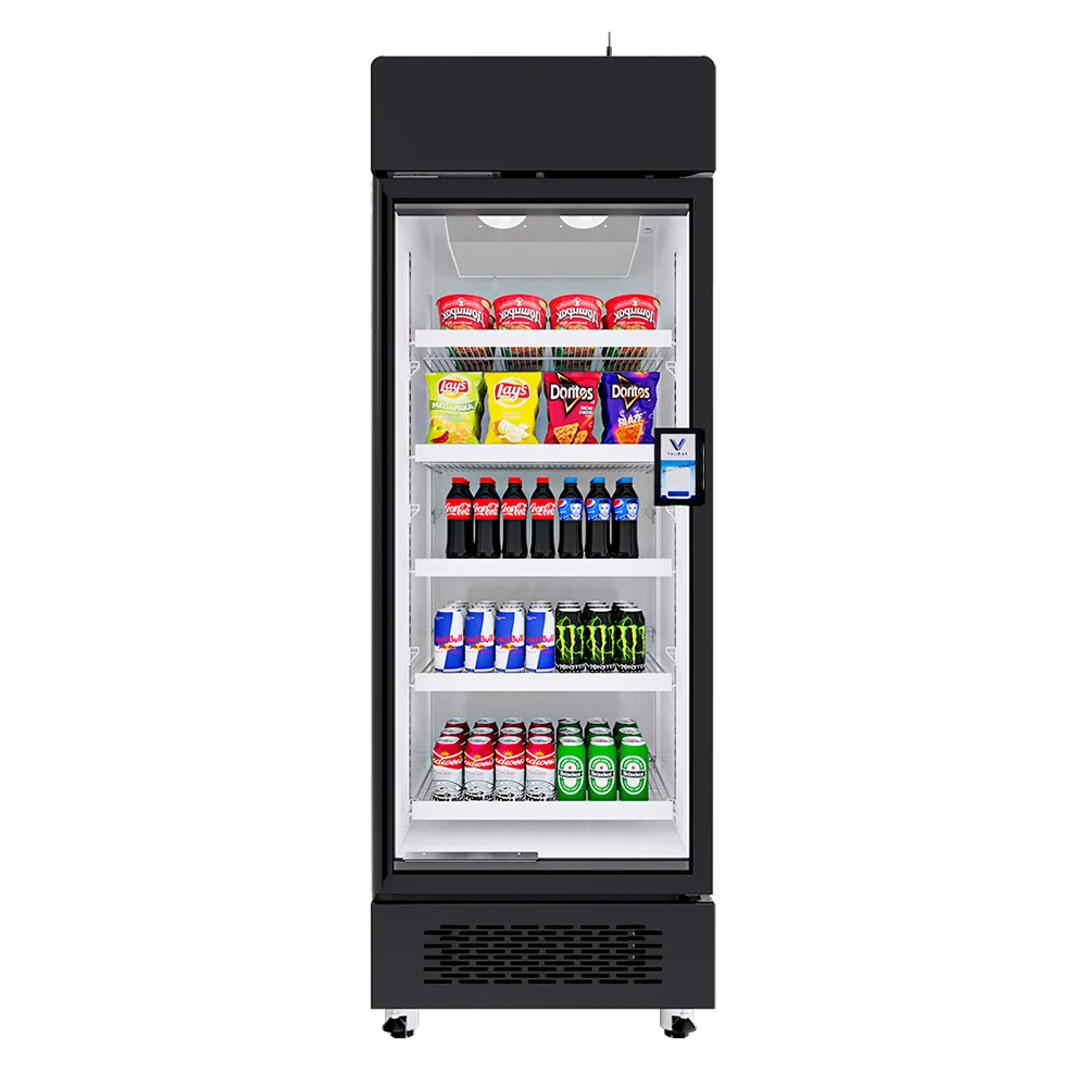 AI Smart Commercial Refrigerated Vending Machine, Open-Front Design, Credit Card Visual Recognition