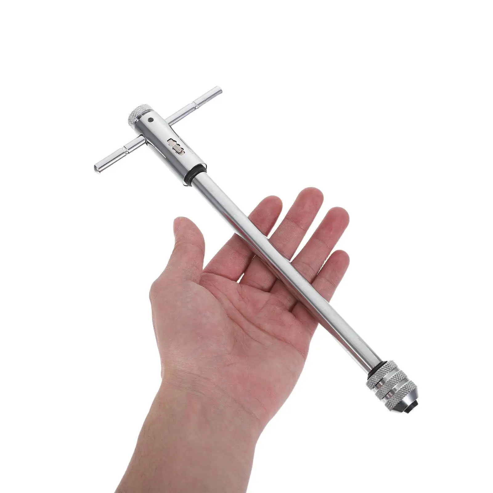 

T-Handle Ratchet Tap Wrench Steel Chromium Vanadium Ergonomic Grip Smooth Finish Compact Design for M3 to M8 Manual Tapping Tap