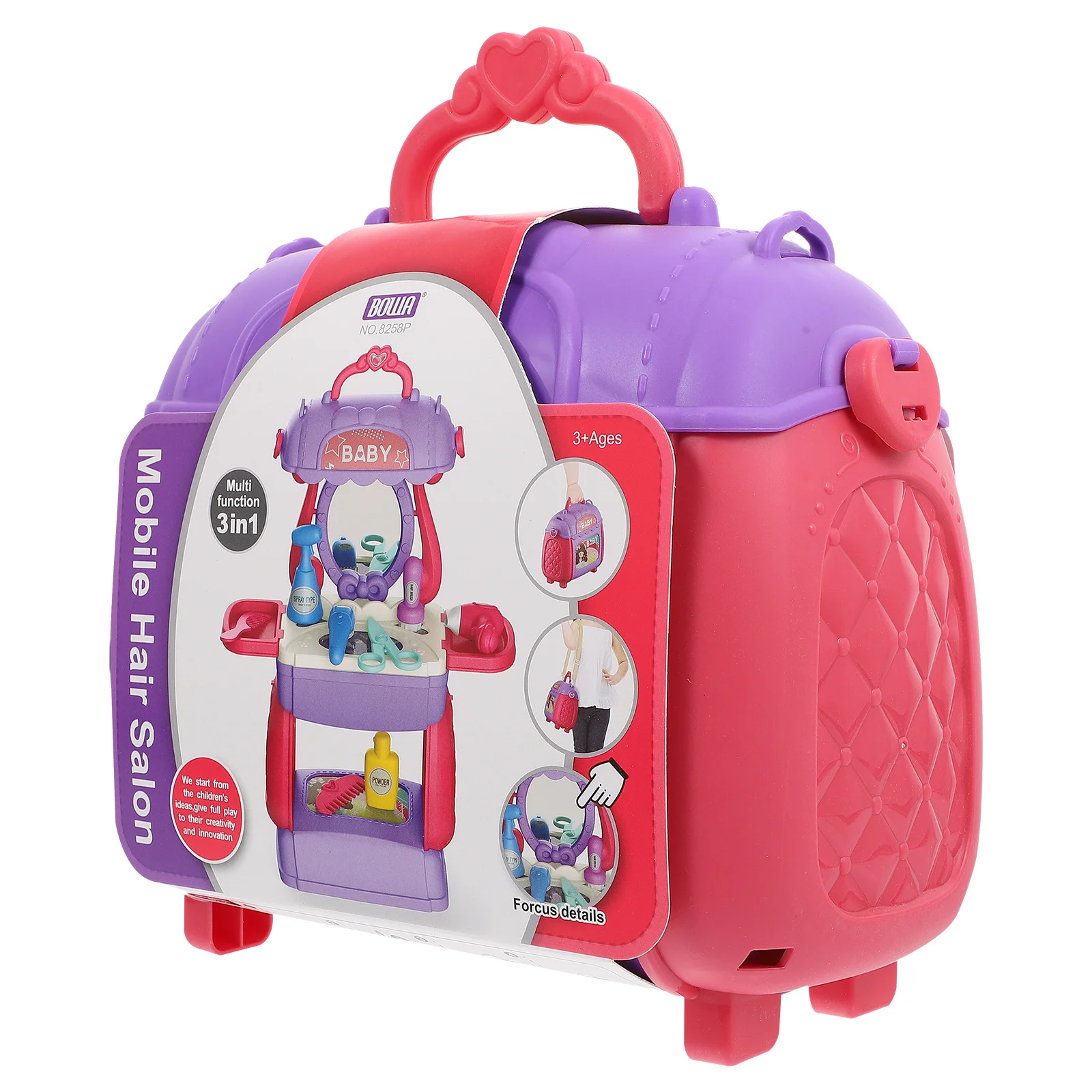 مجموعة واحدة من أدوات صالونات التجميل لتصفيف الشعر ومحاكاة التظاهر للأطفال، مجموعة لعب الأدوار التعليمية التفاعلية والإبداعية #2