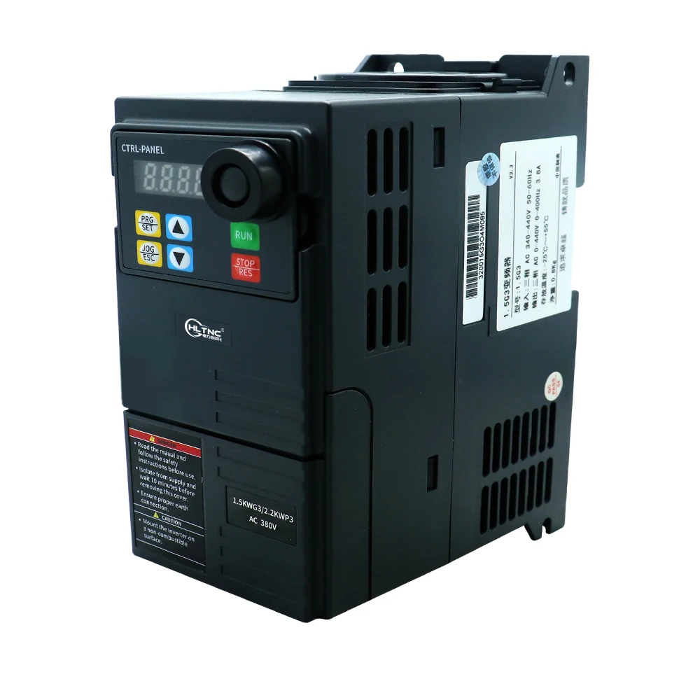 Convertisseur de fréquence HLTNC VFD, entrée monophasé à sortie, 3 phases 0,4 kw-5,5 kw, variateur de fréquence