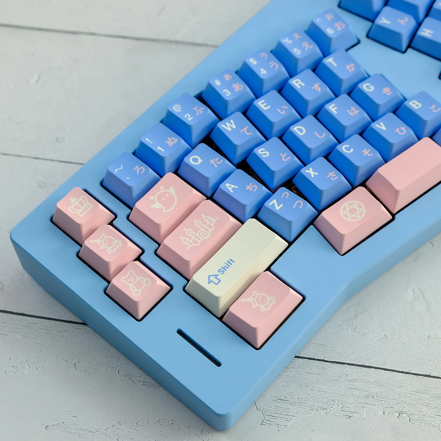 PBT Gift Keycaps Cherry Profile 5-side Dye Sublimation Mechanical Keyboard Keycap For MX Switch With 1.75U Shift 61/64/68/78/87