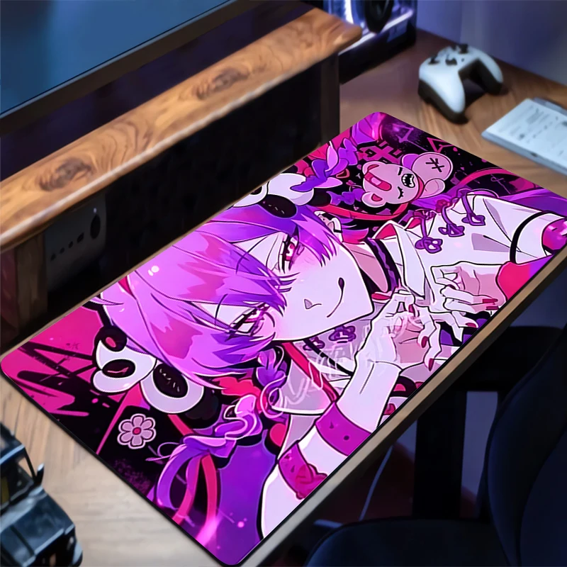 Mouse Pad Pink Cute Woman Gaming Accessories PC Gamer alfombrilla xxl Computer Desk Mat Laptop Varmilo Keyboard Mousepad