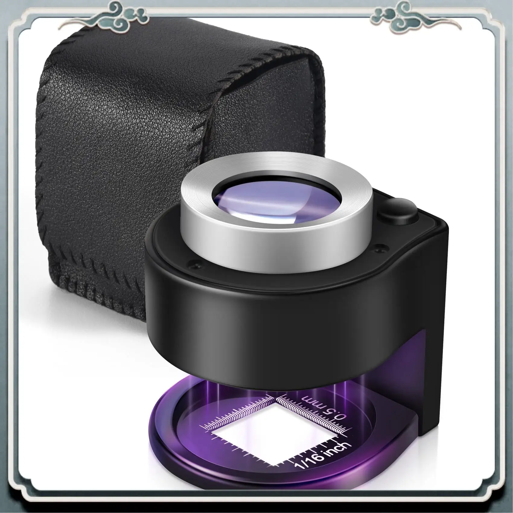 

Premium 30X Scale Desktop Magnifier With 3 LED Mini Handheld Illuminated Magnifying Glass Dual Optical Glass Jeweler Loupe