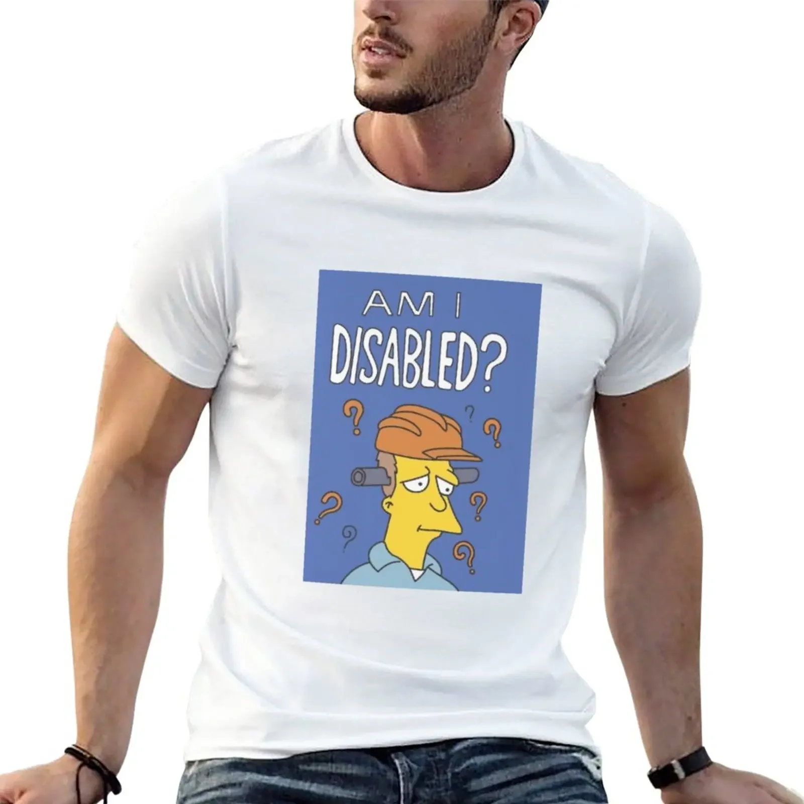 Am I Disabled ? T-Shirt anime clothes oversized t shirt custom t shirt anime shirts men