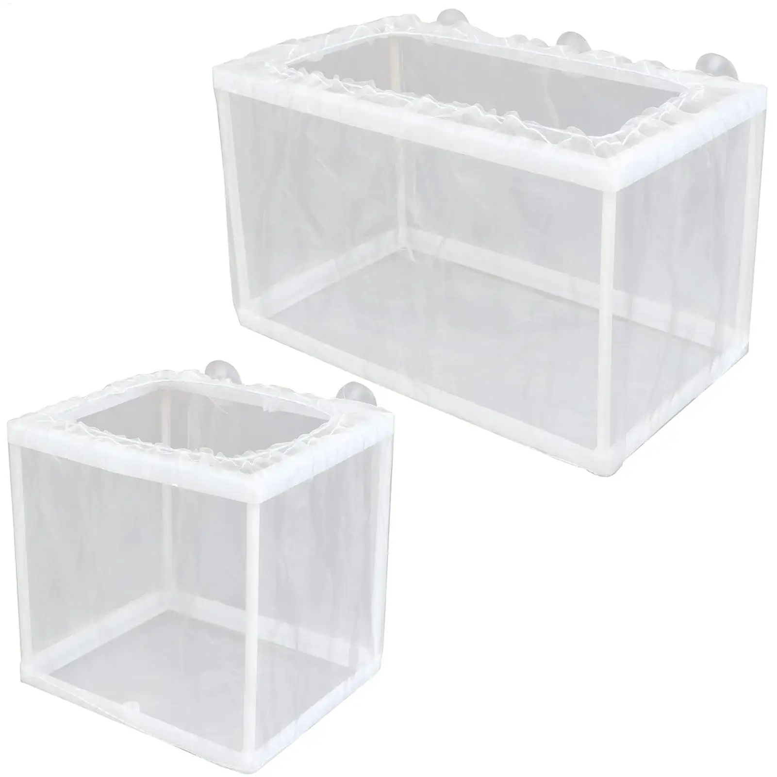 Aquarium Breeder Box Fish Fry Hatchery Suction Cups DIY Aquarium Hatcher Fish Breeding Tanks Fish Tank Incubator Box Juvenile