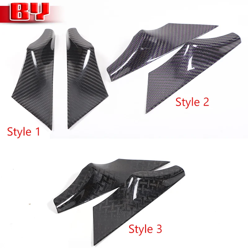 For BMW 5 Series G60 2024 + real carbon fiber Inner Door Handle front Trim Cover Sticker Car Accessories