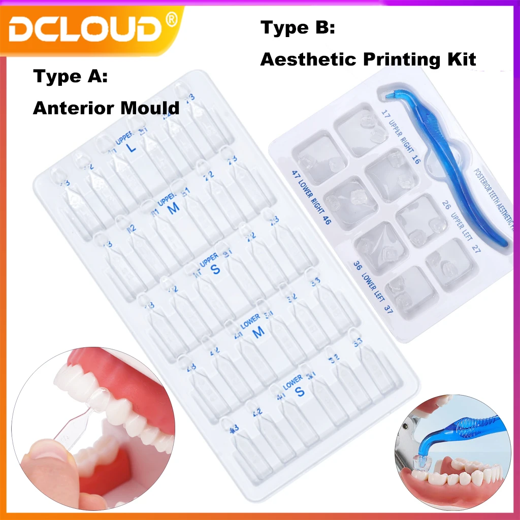 

Dental Mould Veneer Kit Anterior Front Teeth Partner Kit Posterior Light Cure Composite Resin Dentist Whitening Filling Tools